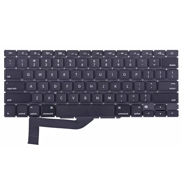Keyboard Apple MacBook Pro A1398 US Black Without Frame & Backlit