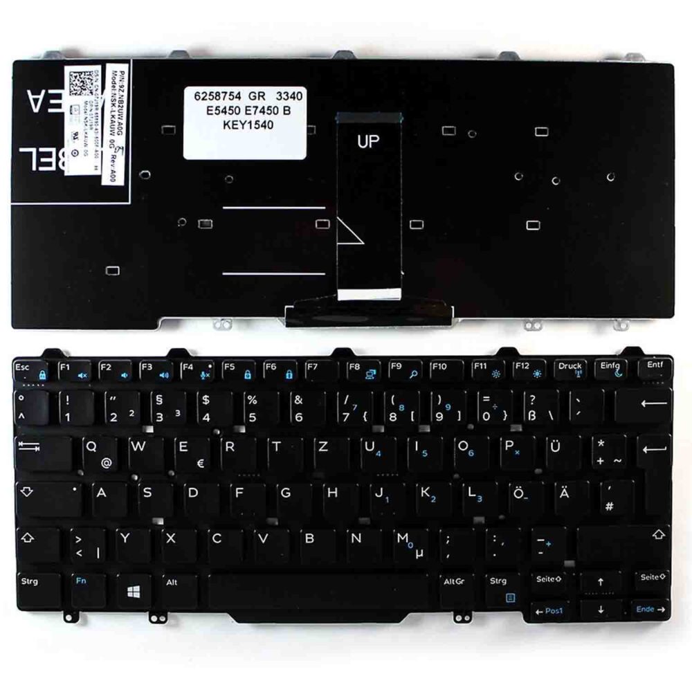 Keyboard Dell Latitude 3340 UK Black Without Pointer & Backlit - Image 3