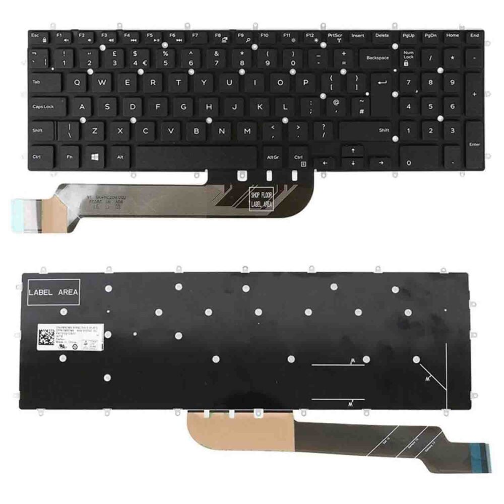 Keyboard Dell Inspiron 7567 UK Black Without Frame & Backlit - Image 3