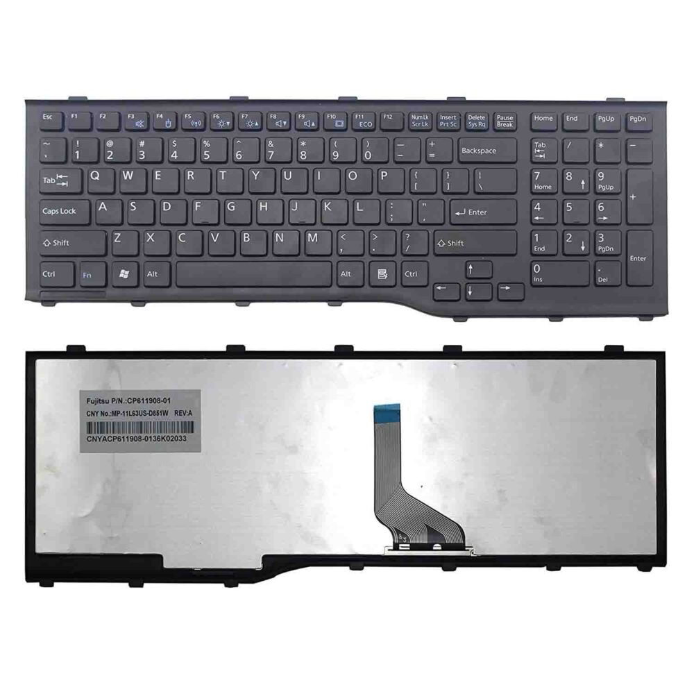 Keyboard Fujitsu Lifebook AH532 US Black Frame Without Backlit - Image 3