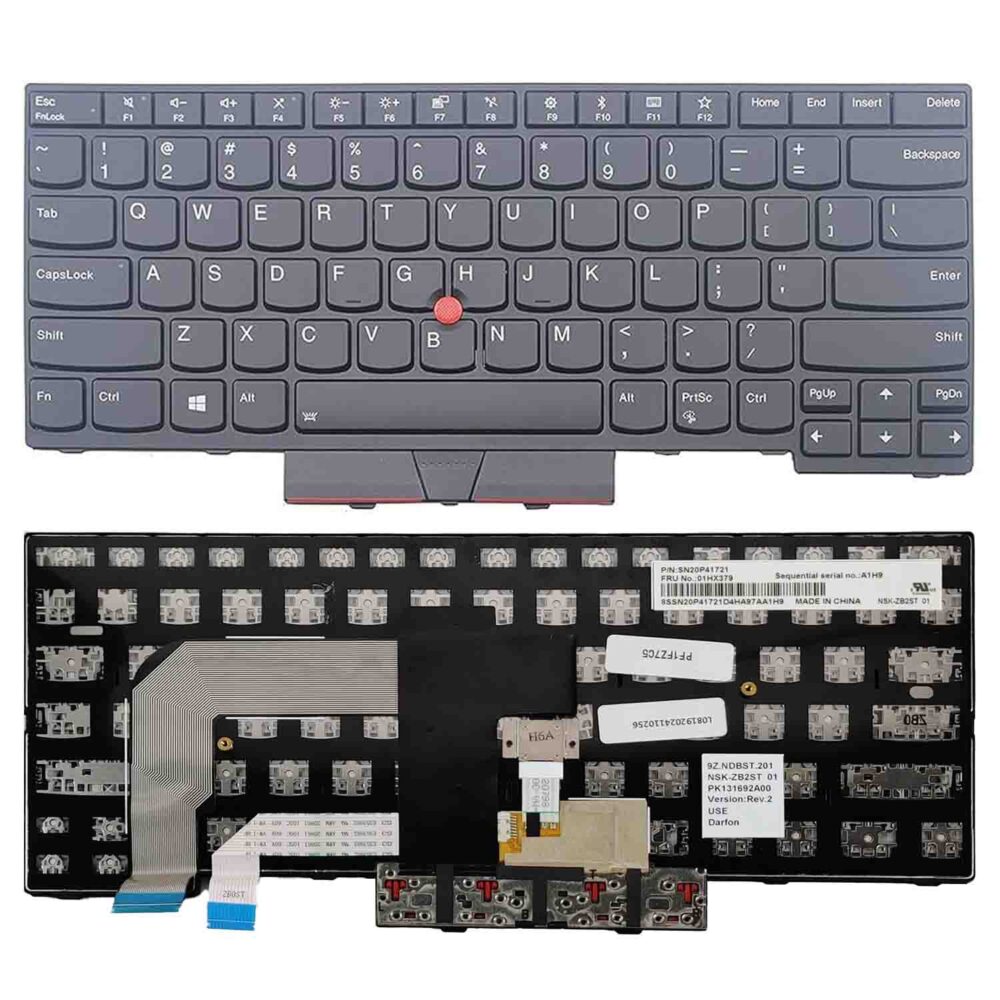 Keyboard Lenovo ThinkPad T470 US Black Frame With Pointer - Image 3