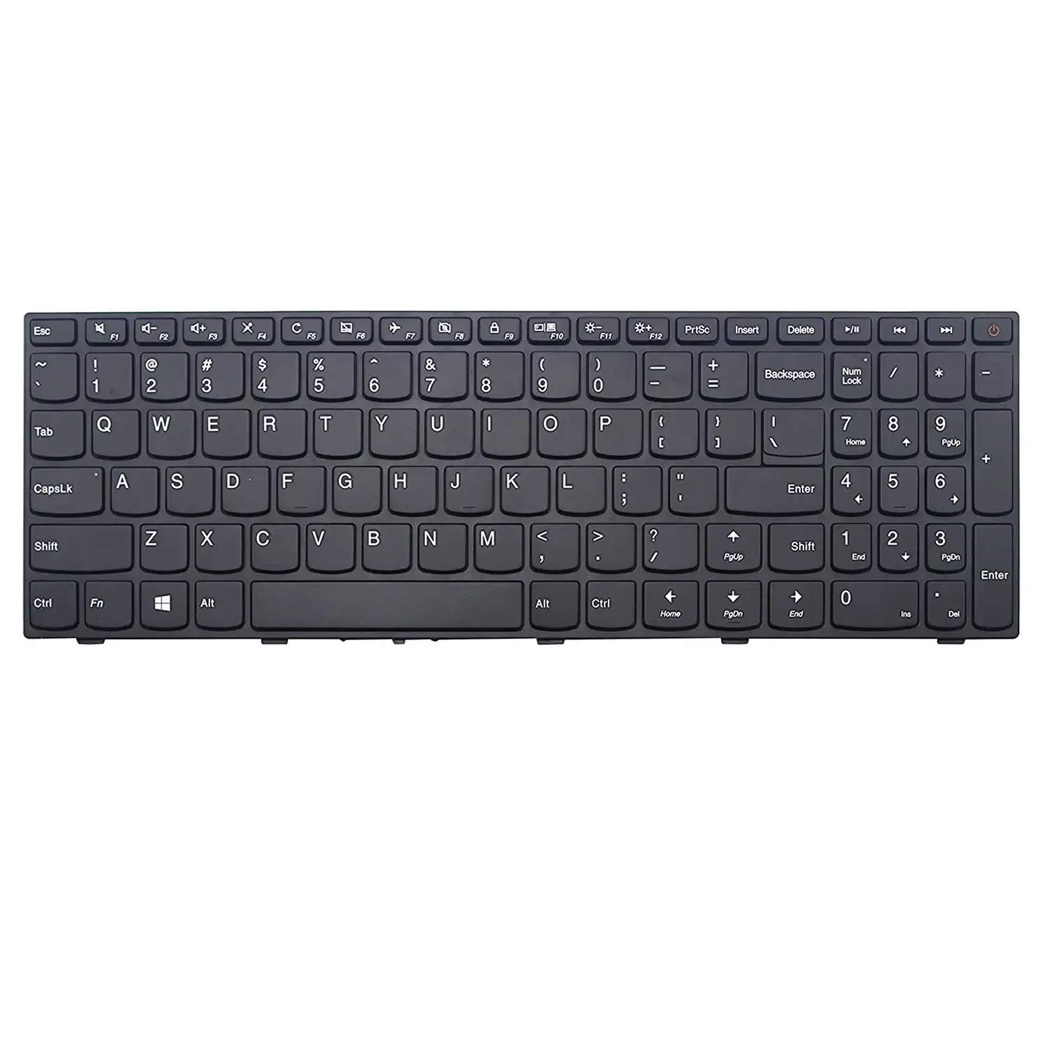Keyboard Lenovo IdeaPad 110-15ISK US Black Frame Without Backlit
