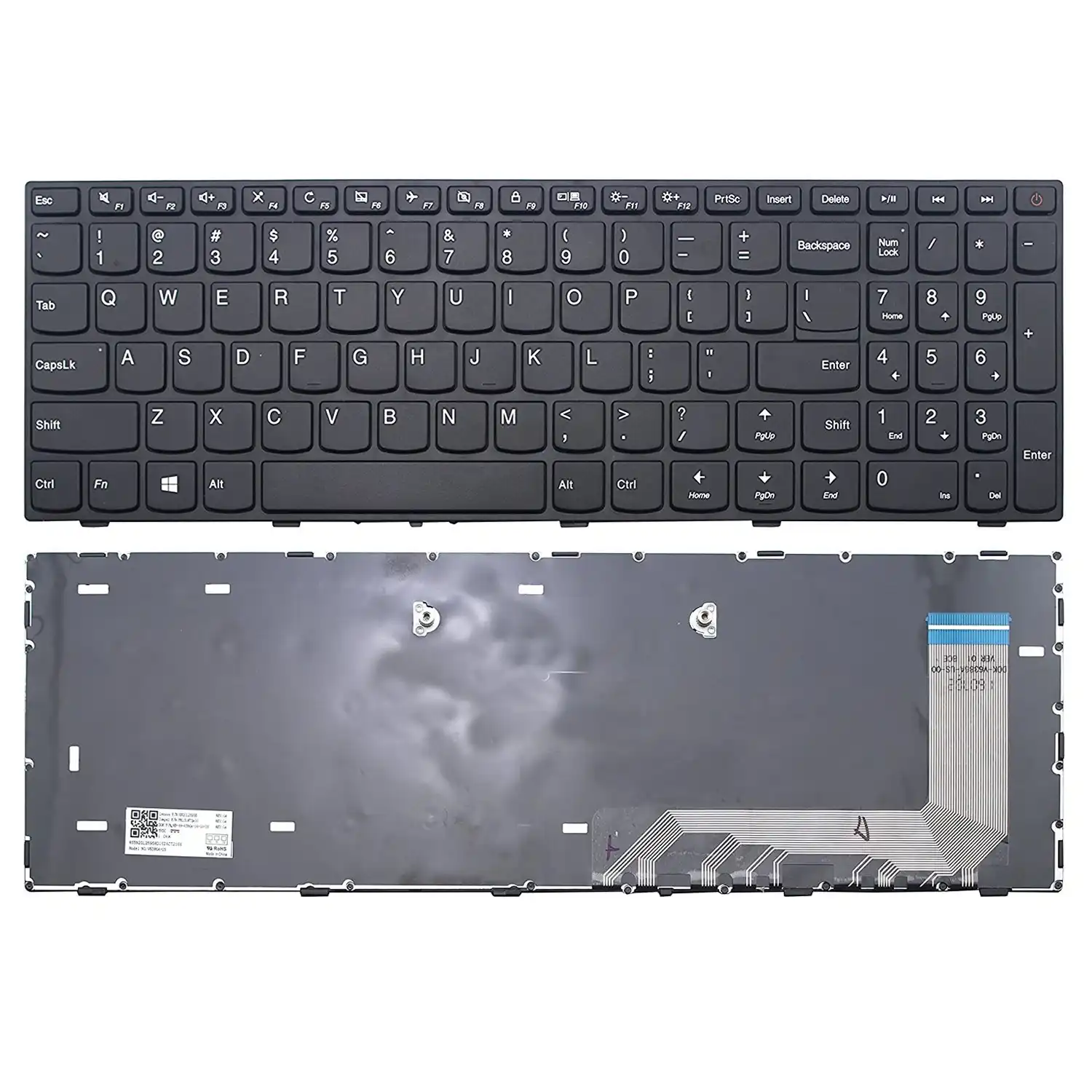 Keyboard Lenovo IdeaPad 110-15ISK US Black Frame Without Backlit - Image 3