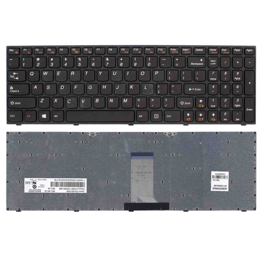 Keyboard Lenovo IdeaPad B5400 US Black Frame Without Backlit - Image 3