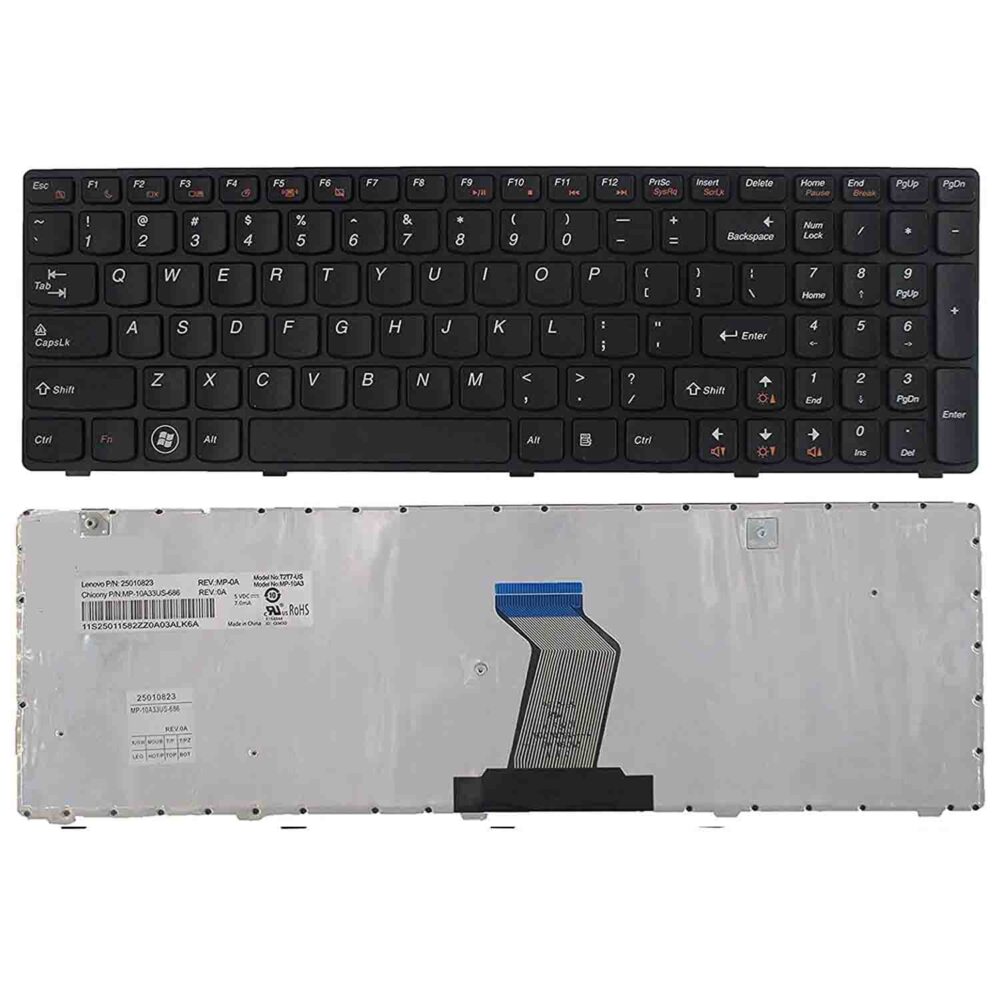 Keyboard Lenovo IdeaPad G560 US Black Frame Without Backlit - Image 3