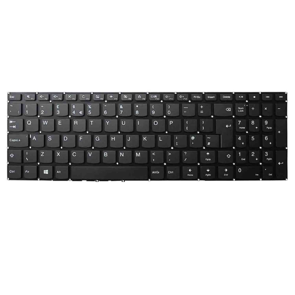 Keyboard Lenovo IdeaPad 310-15ISK UK Black Without Power Button