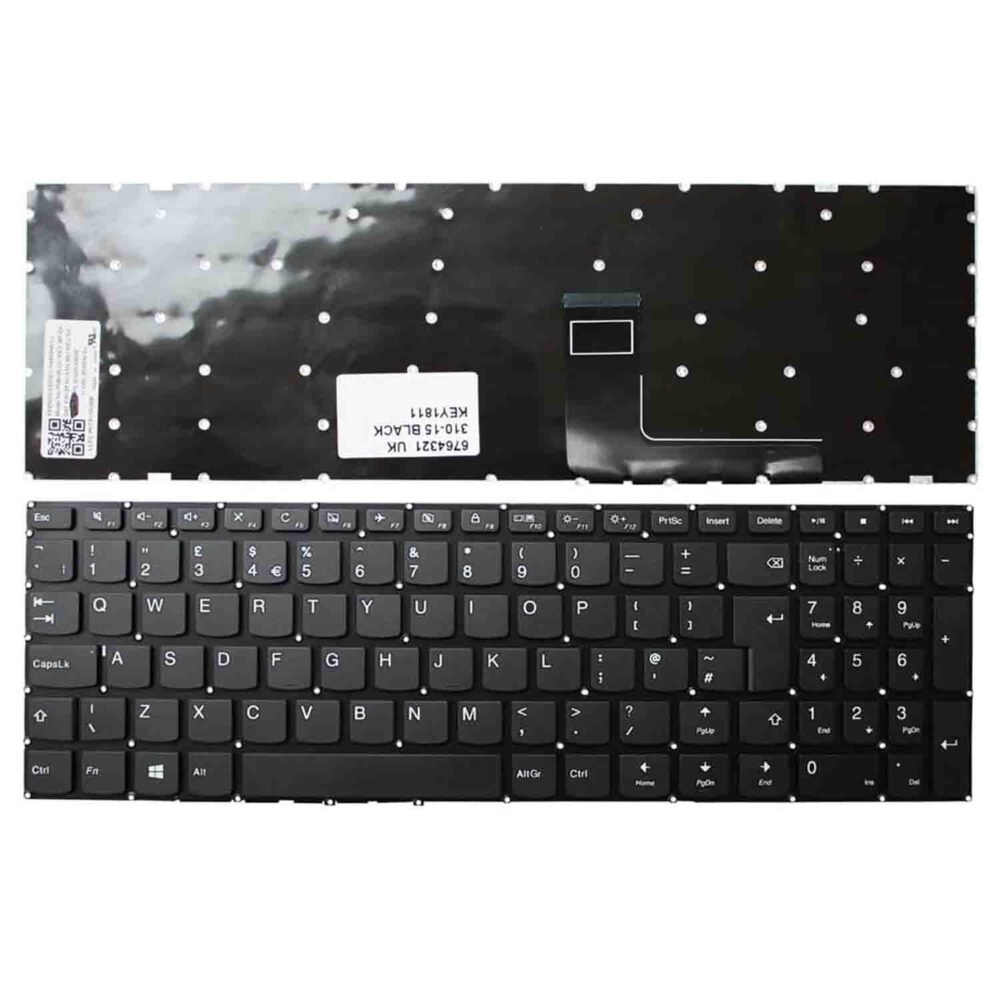 Keyboard Lenovo IdeaPad 310-15ISK UK Black Without Power Button - Image 3