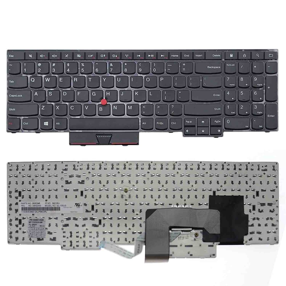 Keyboard Lenovo ThinkPad E530 US Black Frame With Pointer - Image 3