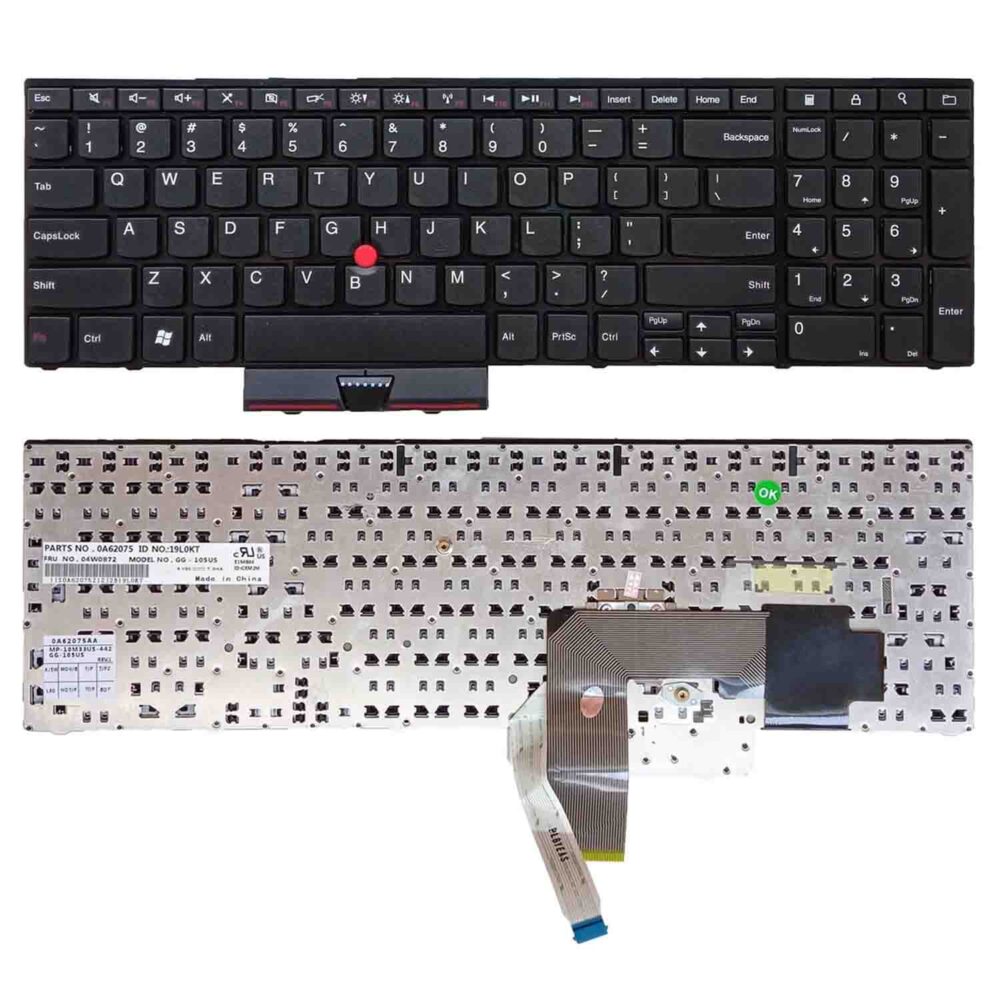 Keyboard Lenovo ThinkPad E520 US Black Frame With Pointer - Image 3