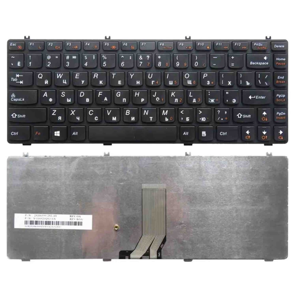 Keyboard Lenovo IdeaPad Y470 US Black Frame Without Backlit - Image 3