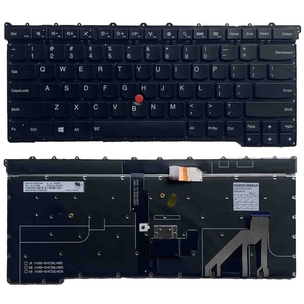 Keyboard Lenovo ThinkPad X1 Carbon 3rd Gen US Black With Pointer & Backlit - Image 3