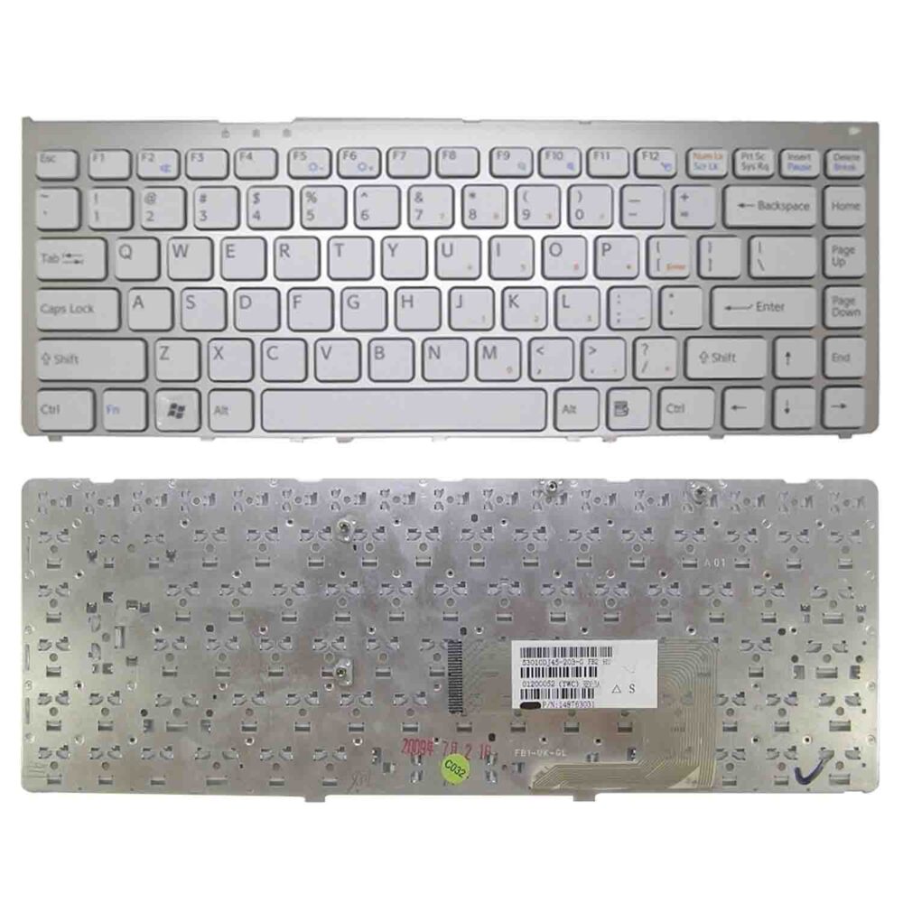 Keyboard Sony VAIO VGN-NW US White Frame Without Backlit - Image 3