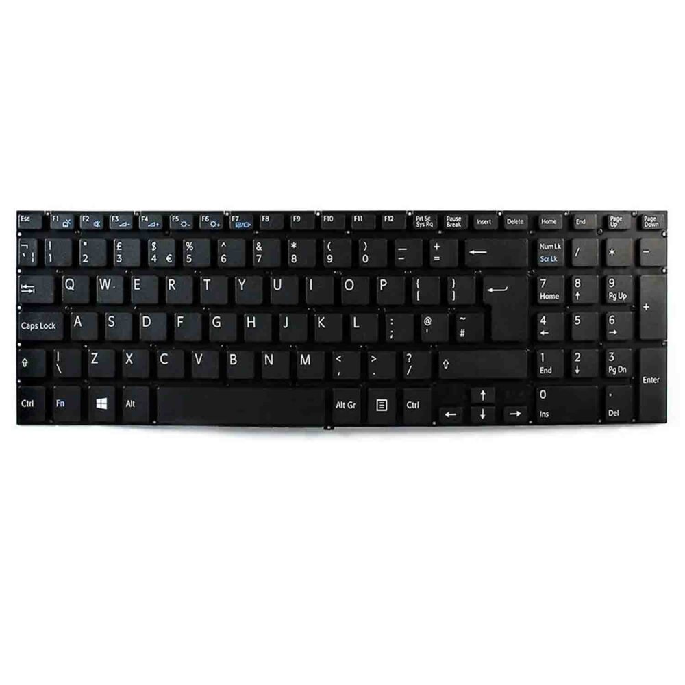 Keyboard Sony VAIO SVE15 UK Black Without Backlit