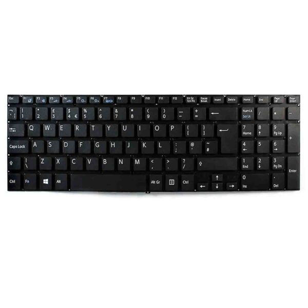 Keyboard Sony VAIO SVE15 UK Black Without Backlit