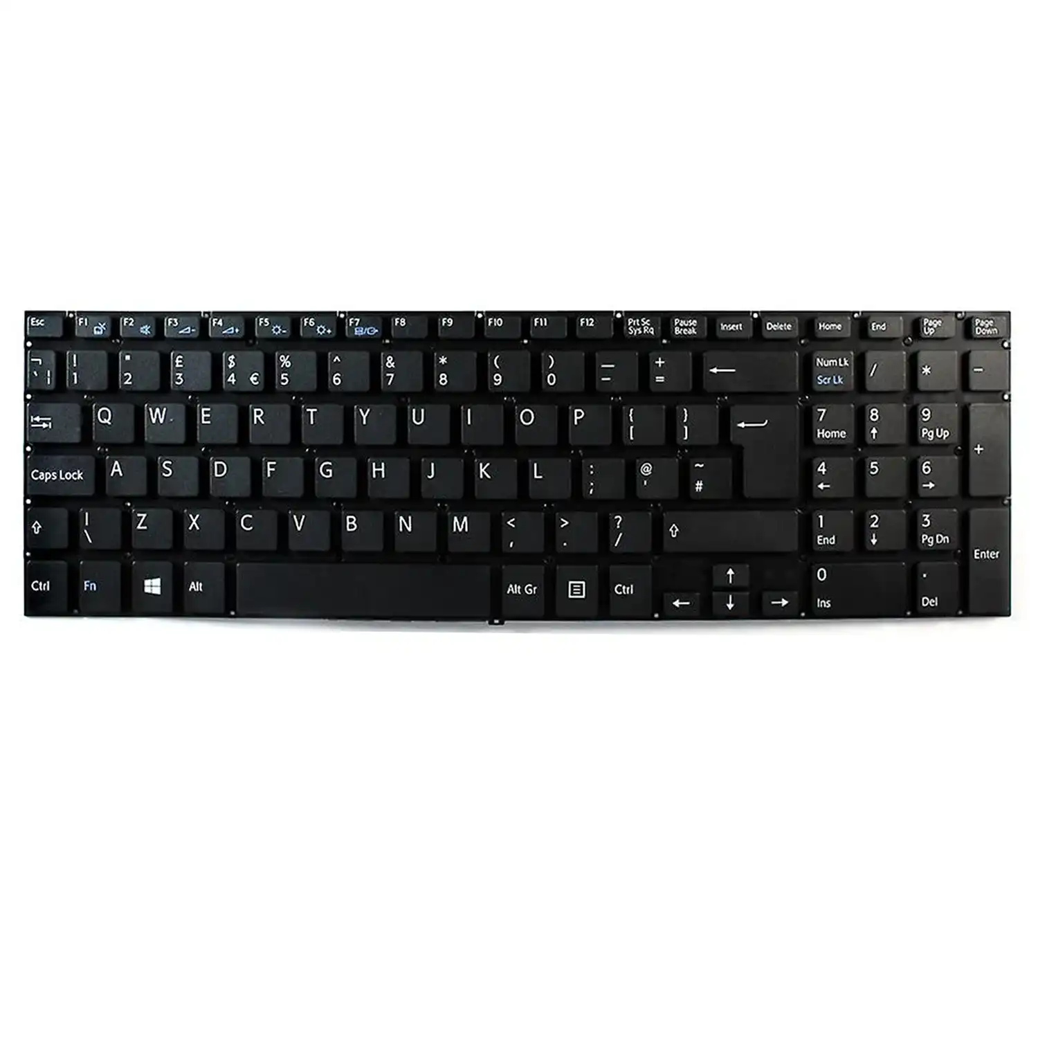 Keyboard Sony VAIO SVE15 UK Black Without Frame