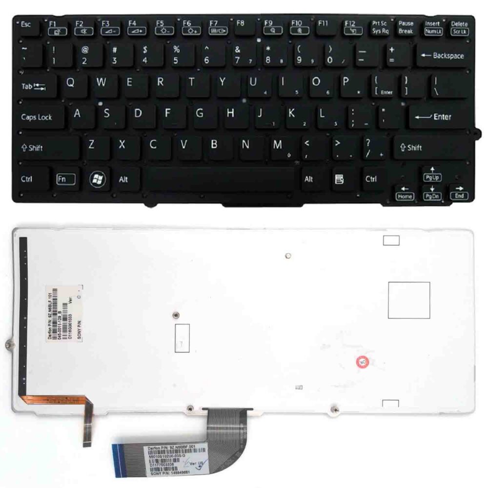 Keyboard Sony VAIO VGN-SB US Black With Backlit - Image 3