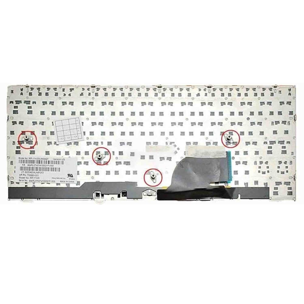 Keyboard HP EliteBook 2170P US Black Frame Without Backlit - Image 2
