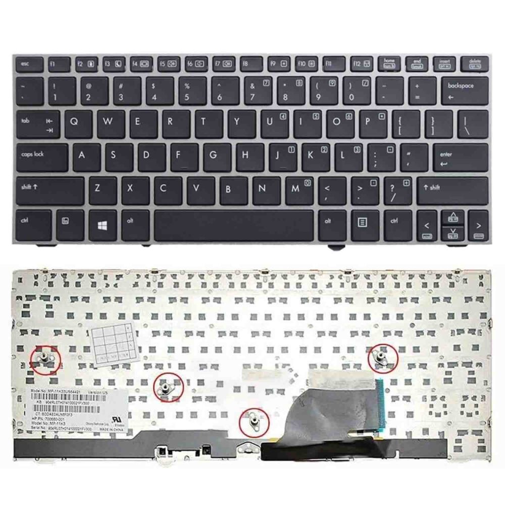 Keyboard HP EliteBook 2170P US Black Frame Without Backlit - Image 3