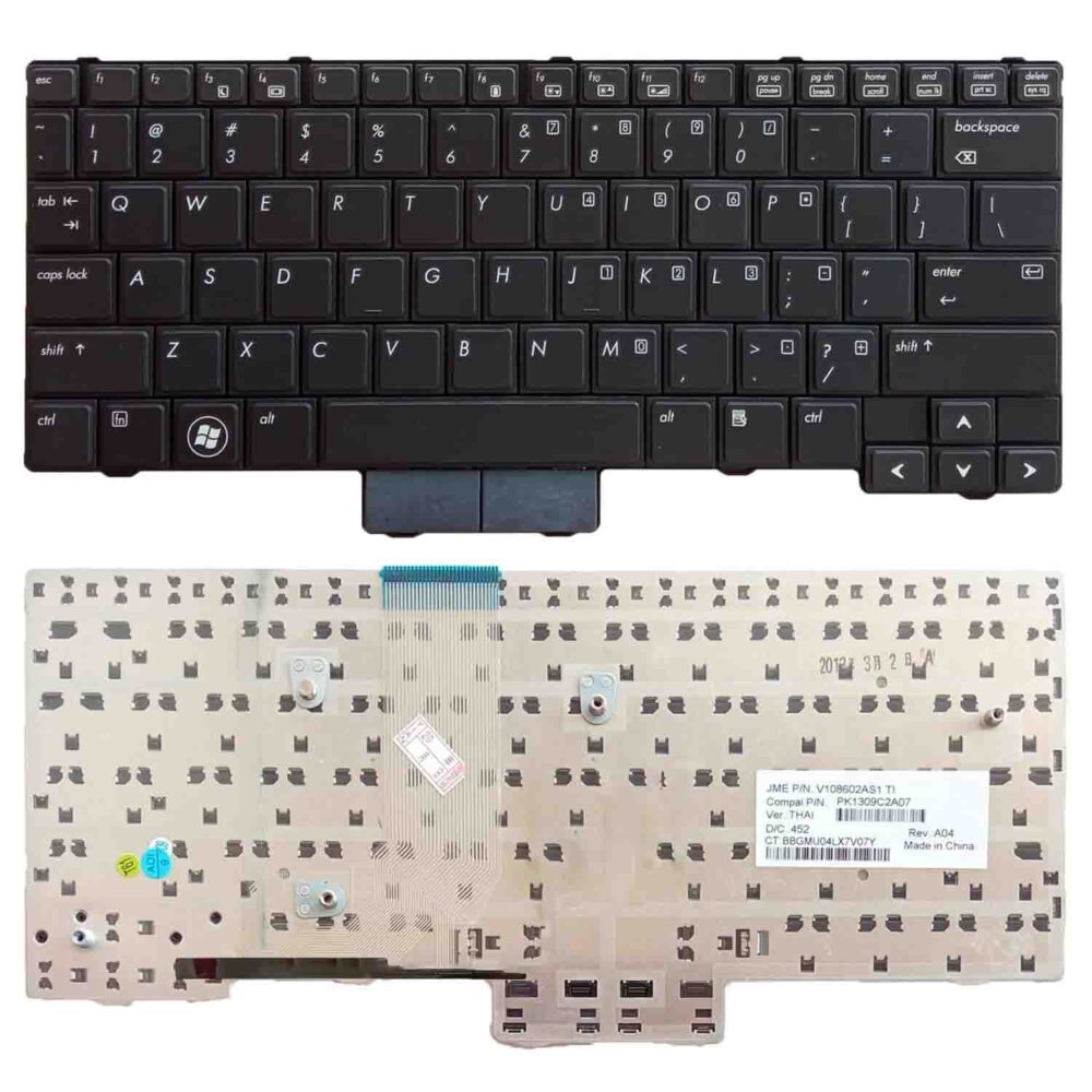 Keyboard HP EliteBook 2540P US Black Frame Without Backlit - Image 3