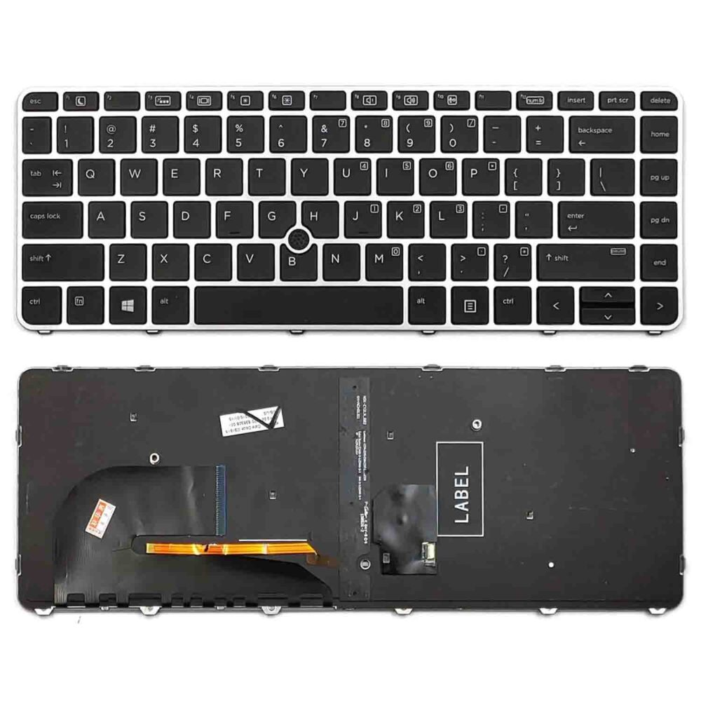 Keyboard HP EliteBook 840 G3 US Silver Frame With Pointer & Backlit - Image 3