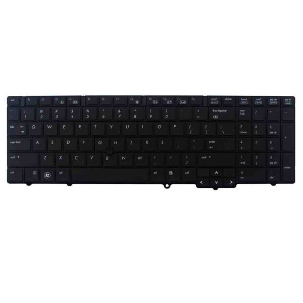 Keyboard HP EliteBook 8540P US Black Frame With Pointer