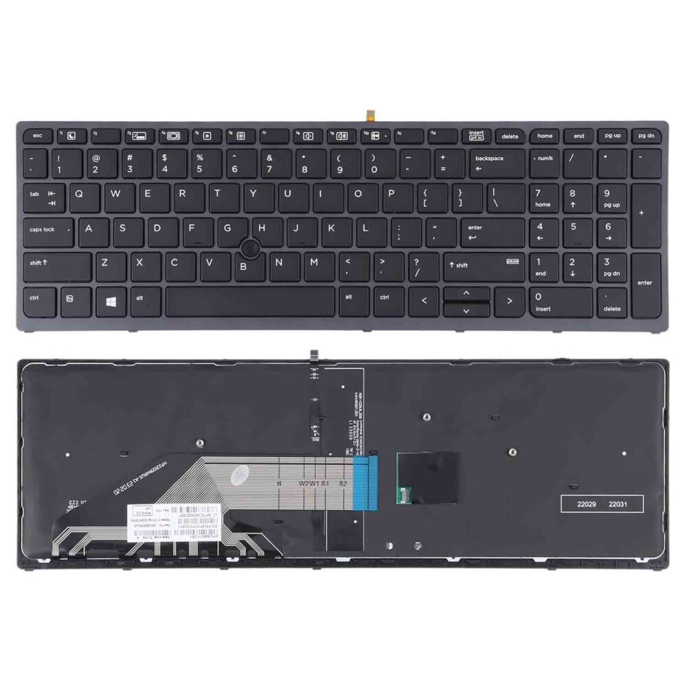 Keyboard HP ZBook 15 G3 US Gray Frame With Pointer & Backlit - Image 3