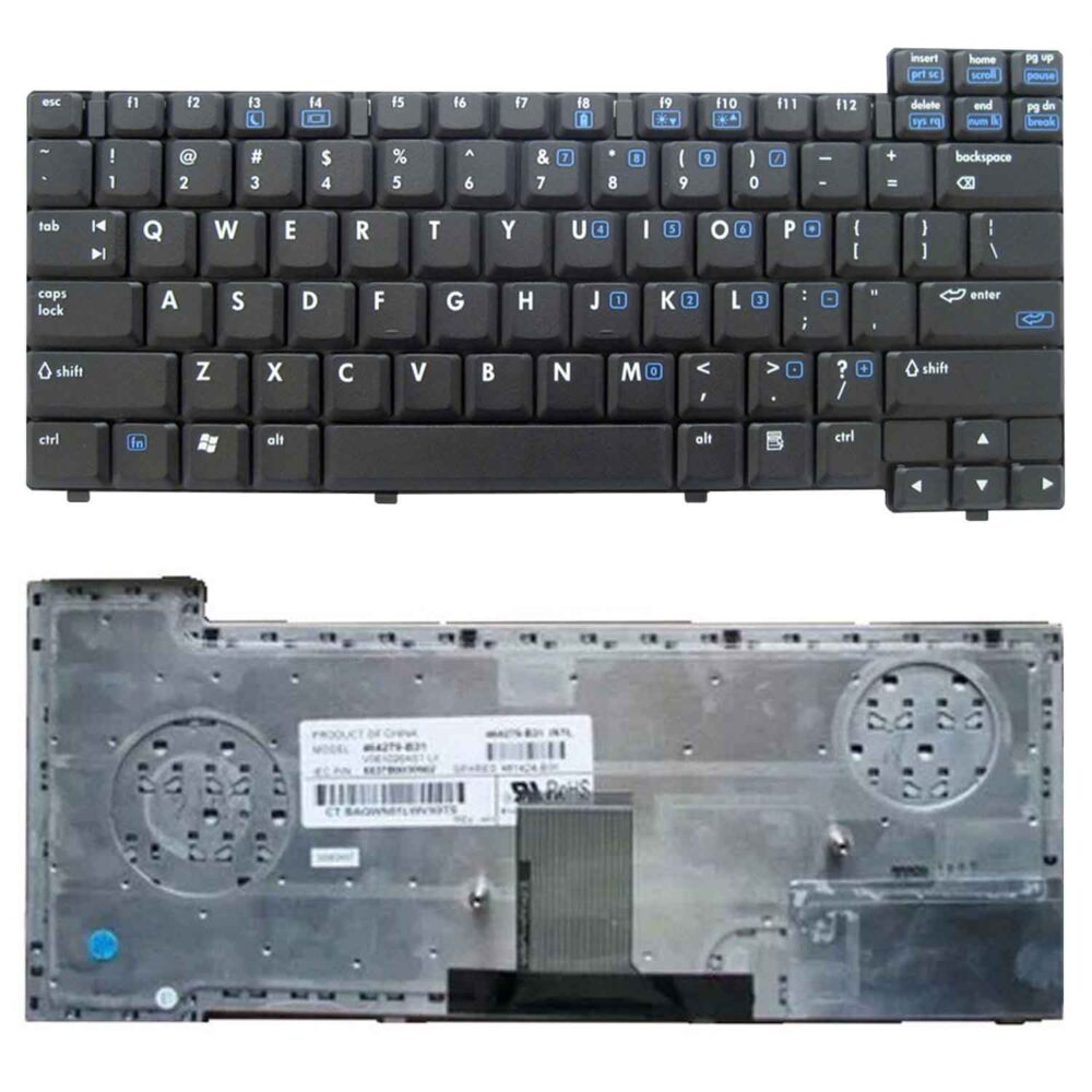 Keyboard HP Notebook NX7400 US Black Frame Without Backlit - Image 3
