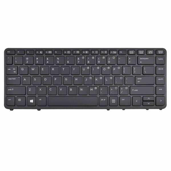 Keyboard HP ProBook 840 G1 US Black Frame Without Pointer & Backlit