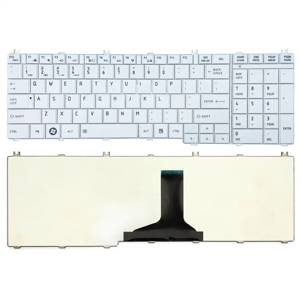 Keyboard Toshiba Satellite C660 US White Frame - Image 3