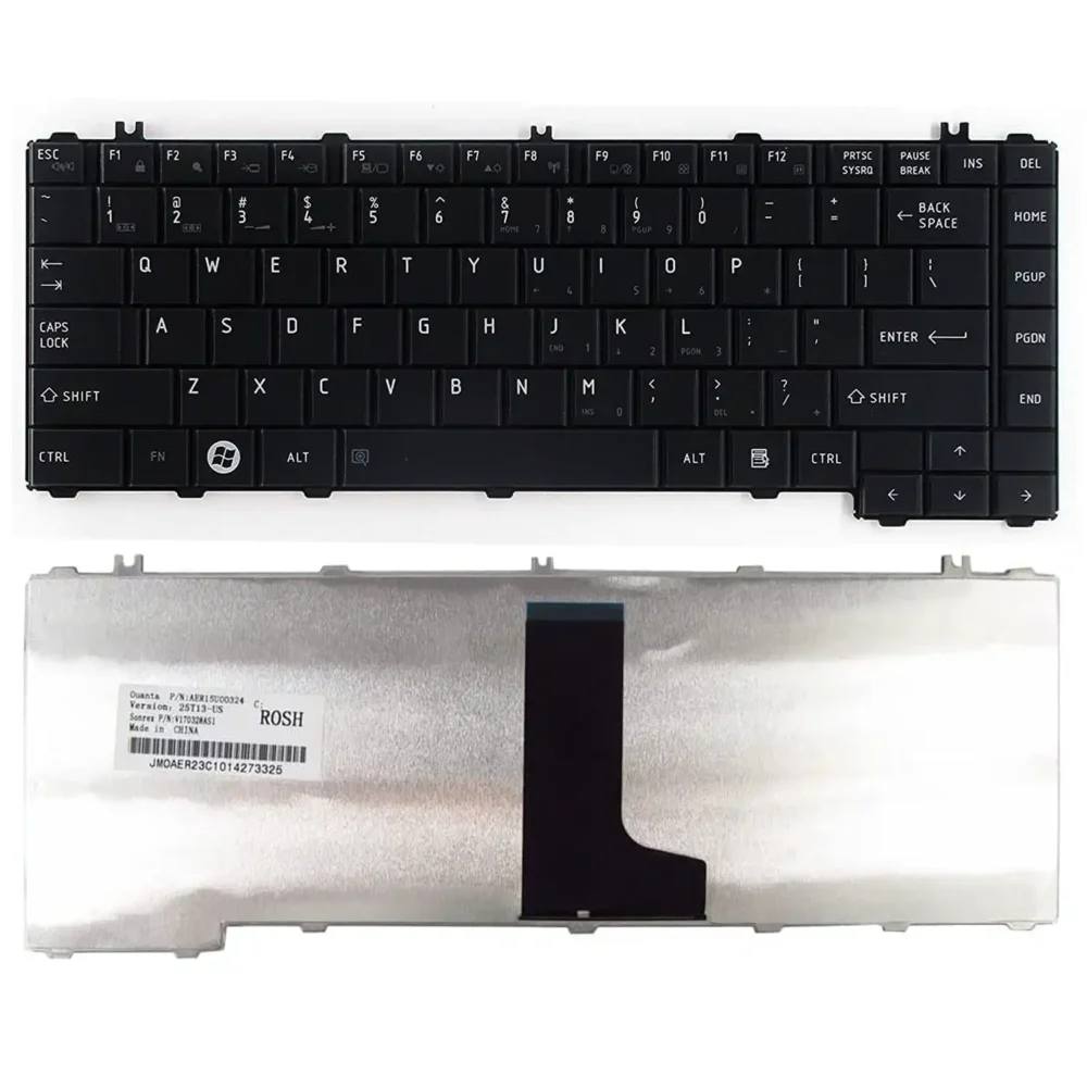 Keyboard Toshiba Satellite C640 US Black Frame Without Backlit - Image 3