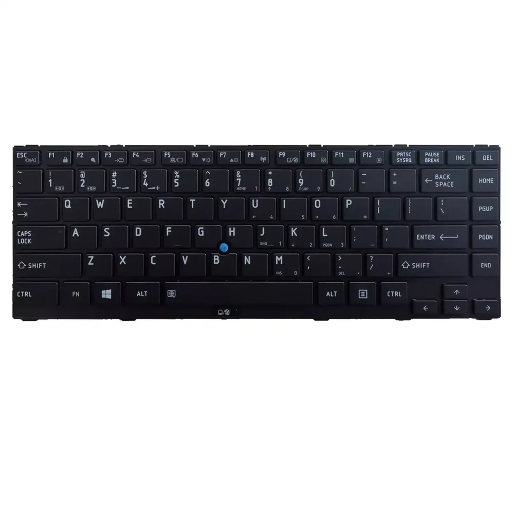 Keyboard Toshiba Tecra R840 US Black Frame With Pointer