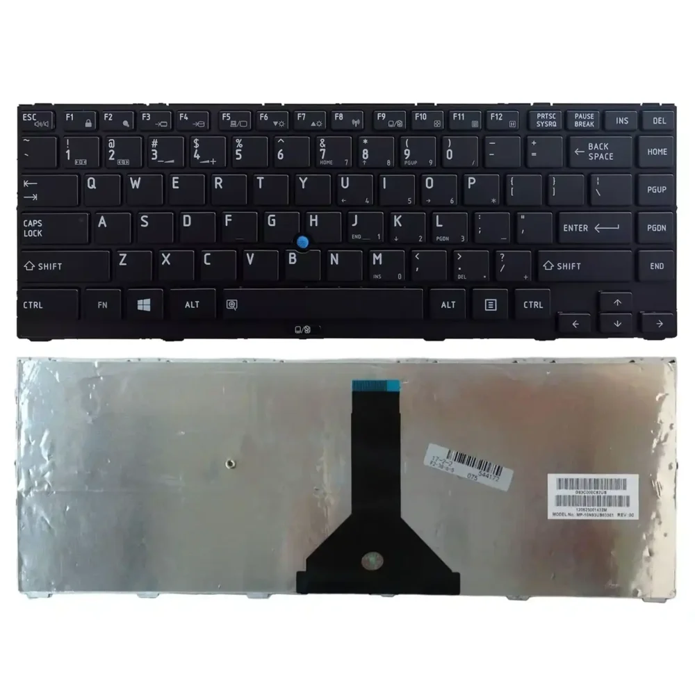 Keyboard Toshiba Tecra R840 US Black Frame With Pointer - Image 3