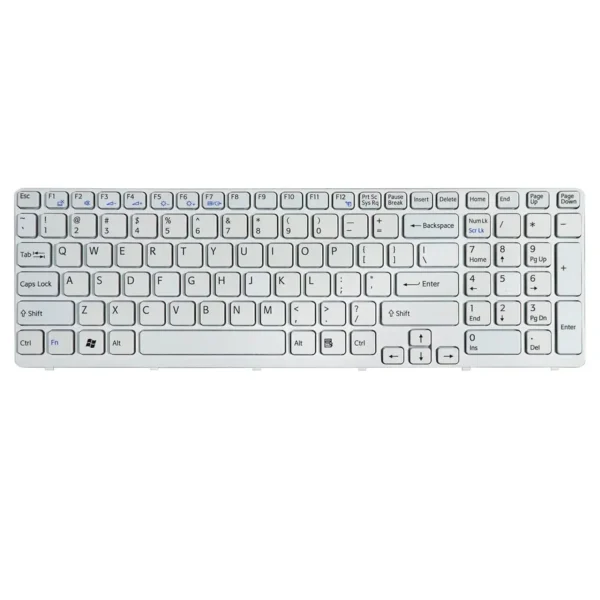 Keyboard Sony VAIO SVE15 US White Frame