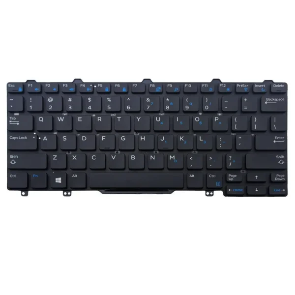 Keyboard Dell Latitude E7270 US Black Without Pointer With Backlit