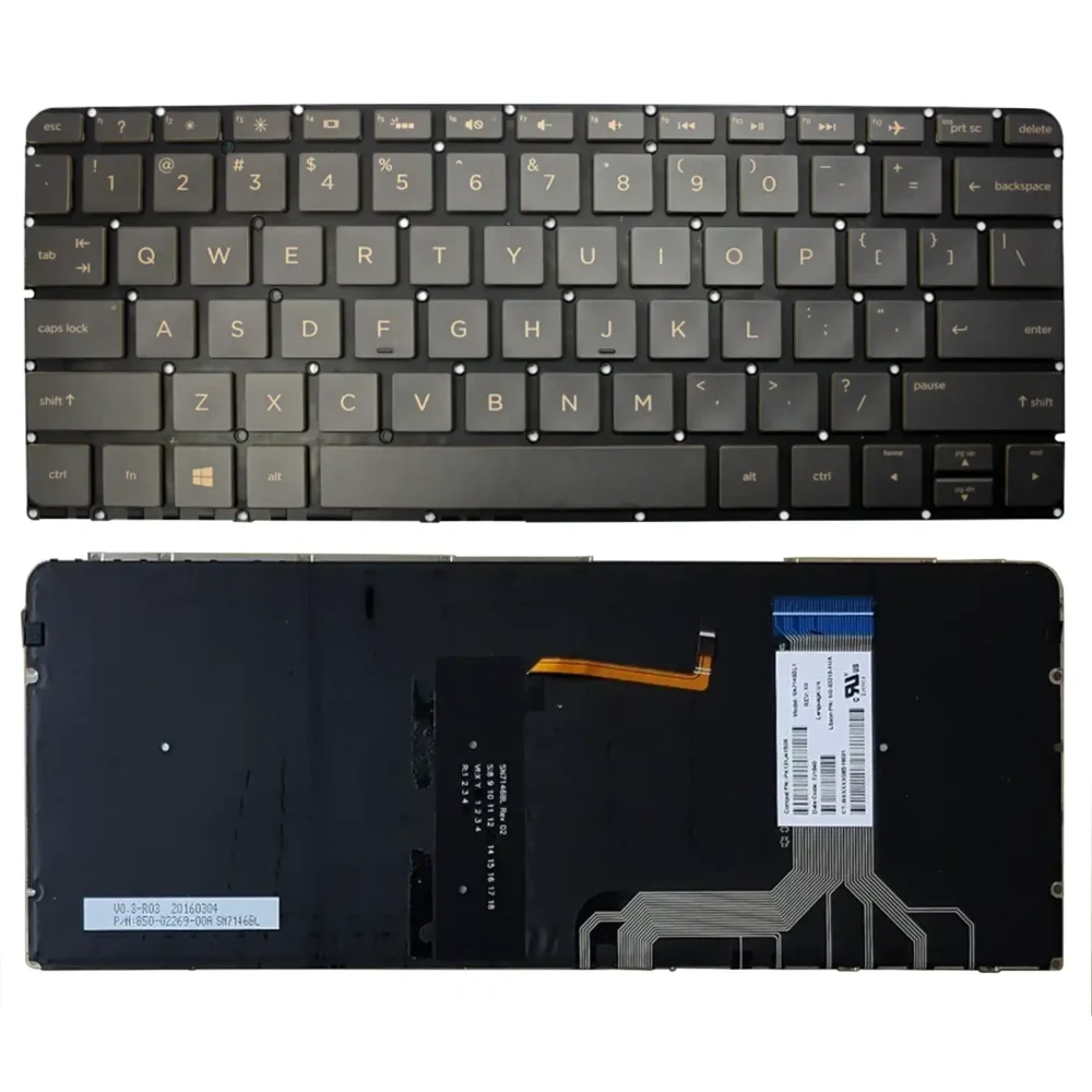 Keyboard HP Spectre 13-V US Golden With Backlit - Image 3