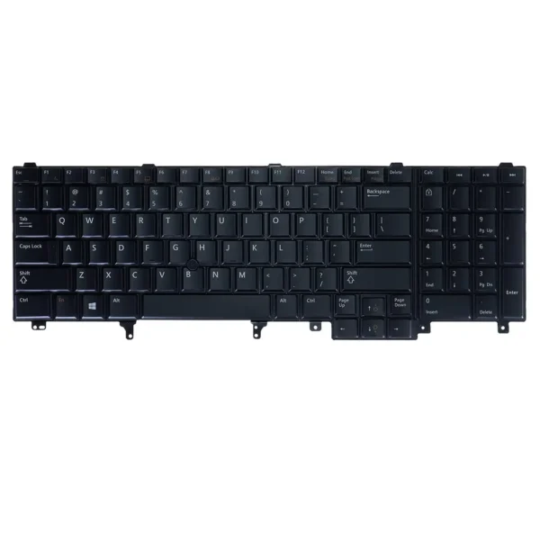 Keyboard Dell Latitude E6520 US Black With Pointer