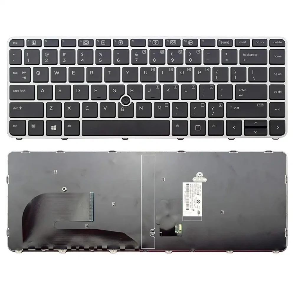 Keyboard HP EliteBook 840 G3 US Silver Frame With Pointer & Without Backlit - Image 3
