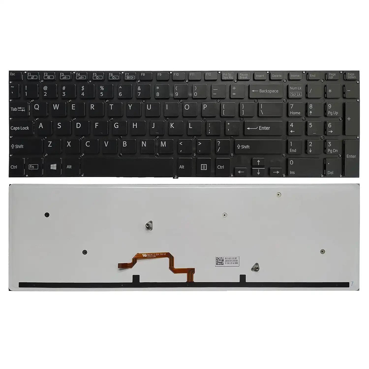 Keyboard Sony VAIO SVF15 UK Black Without Frame & With Baclit - Image 2