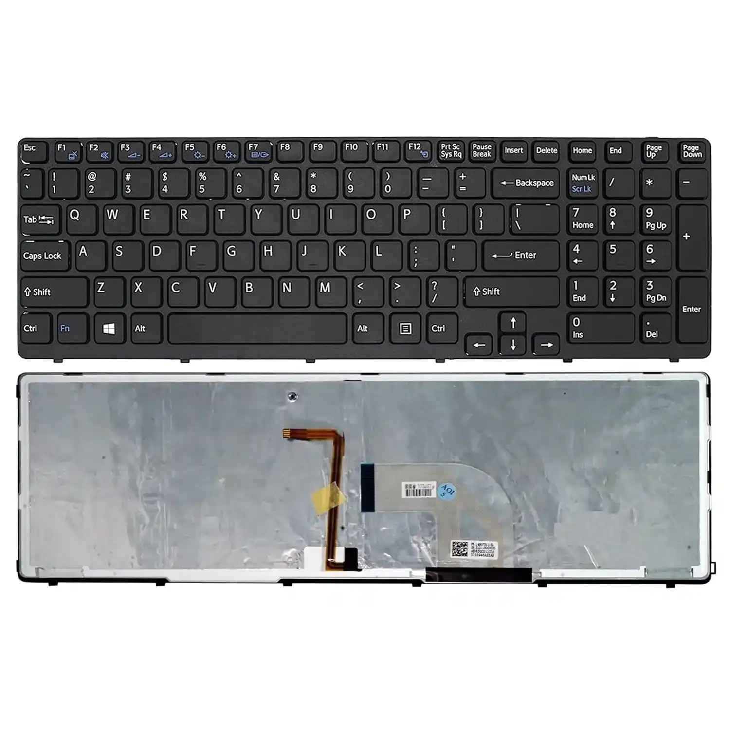 Keyboard Sony VAIO SVE15 US Black Frame With Backlit - Image 3
