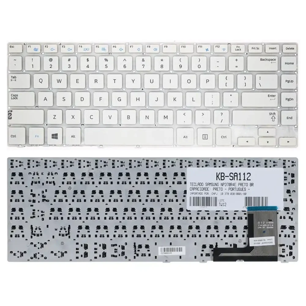 Keyboard Samsung NP370R4E US White Without Frame - Image 3