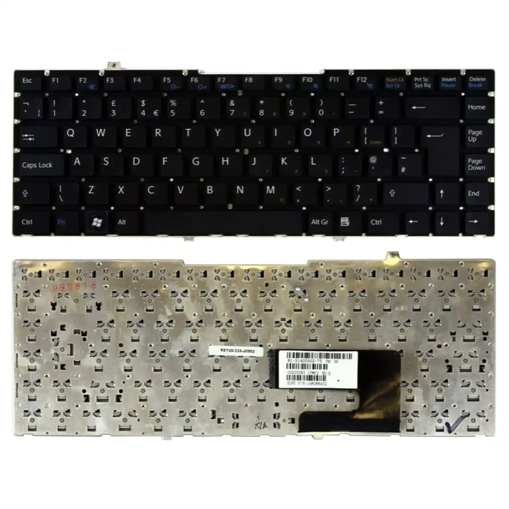 Keyboard Sony VAIO VGN-NW UK Black Without Frame - Image 3