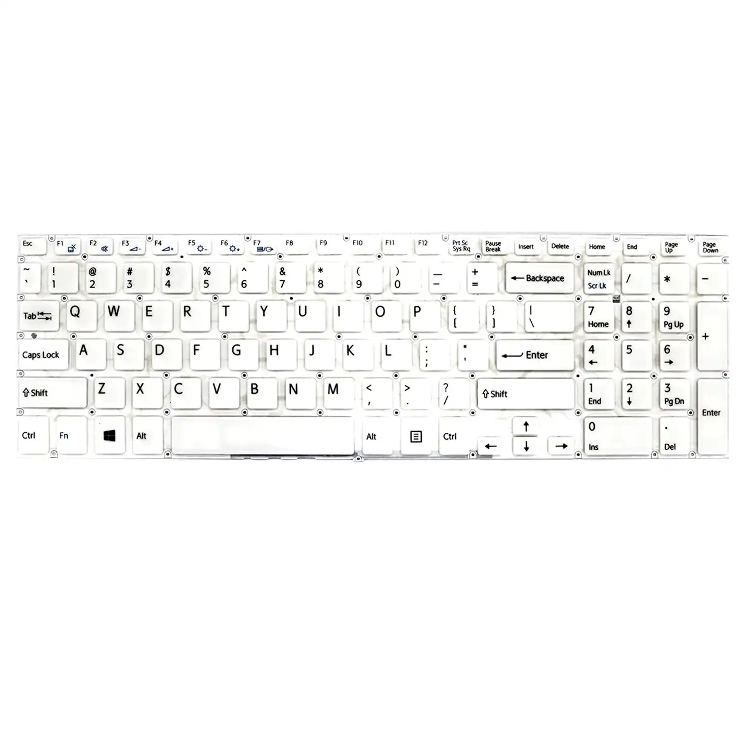 Keyboard Sony VAIO SVF15 US White Without Frame