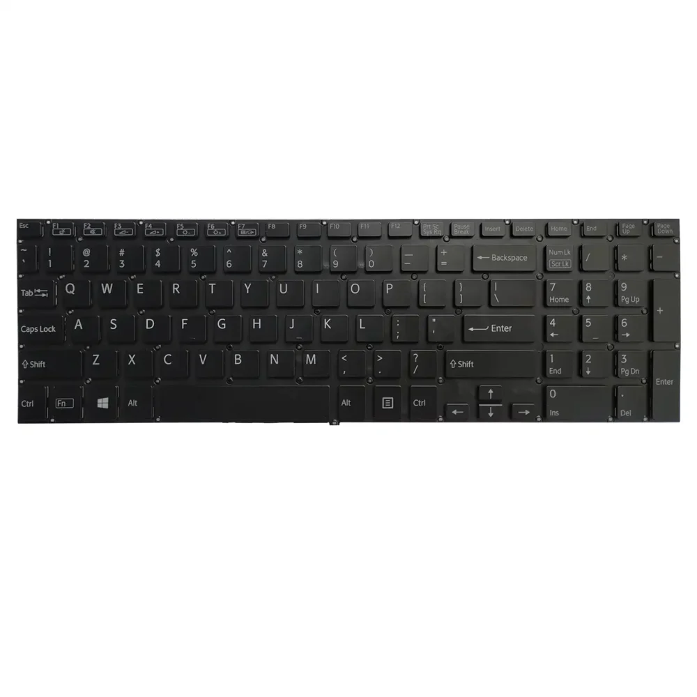 Keyboard Sony VAIO SVF15 US Black Without Frame & With Backlit