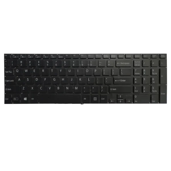 Keyboard Sony VAIO SVF15 US Black Without Frame & With Backlit