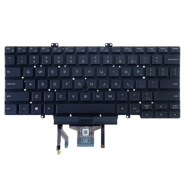 Keyboard Dell Latitude 5400 US Black Without Frame With Click Button Pointer & Backlit