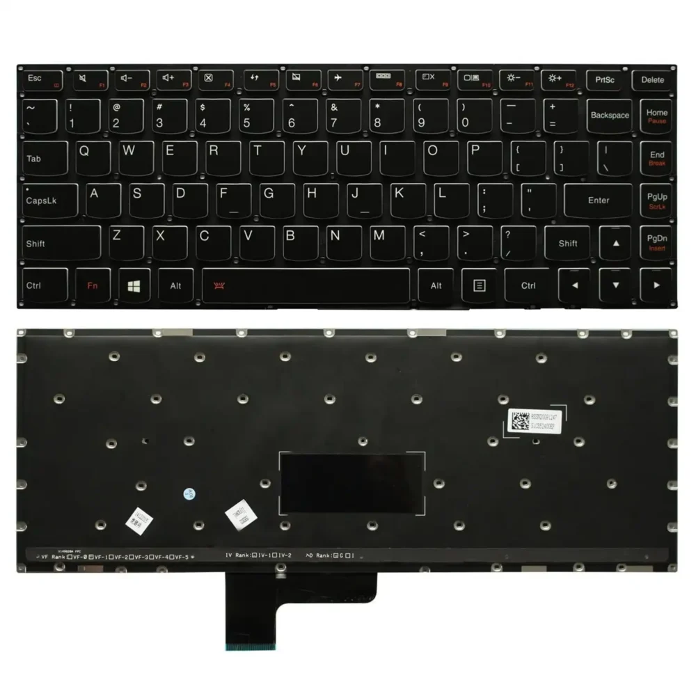 Keyboard Lenovo Yoga 2 13 US Black Without Frame & Backlit - Image 3