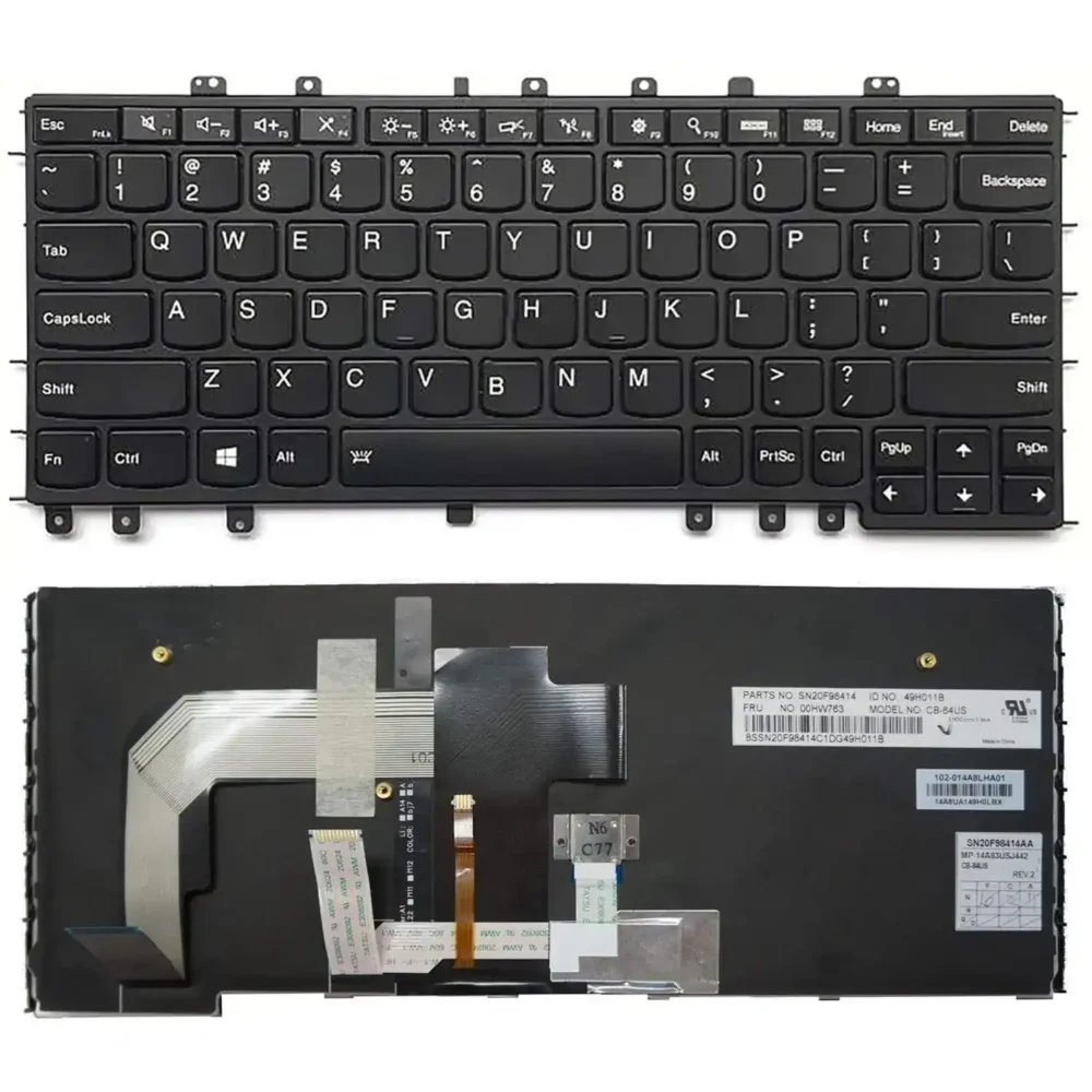 Keyboard Lenovo ThinkPad Yoga S1 US Black Frame With Backlit - Image 3