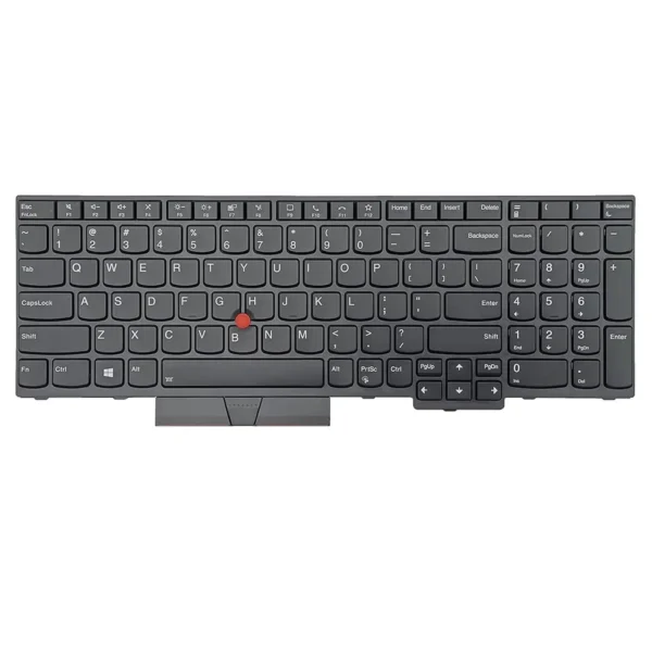 Keyboard Lenovo ThinkPad E580 US Black Frame With Pointer & Backlit
