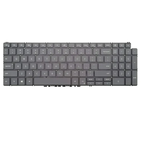 Keyboard Dell Inspiron 5593 US Grey Without Frame & Backlit