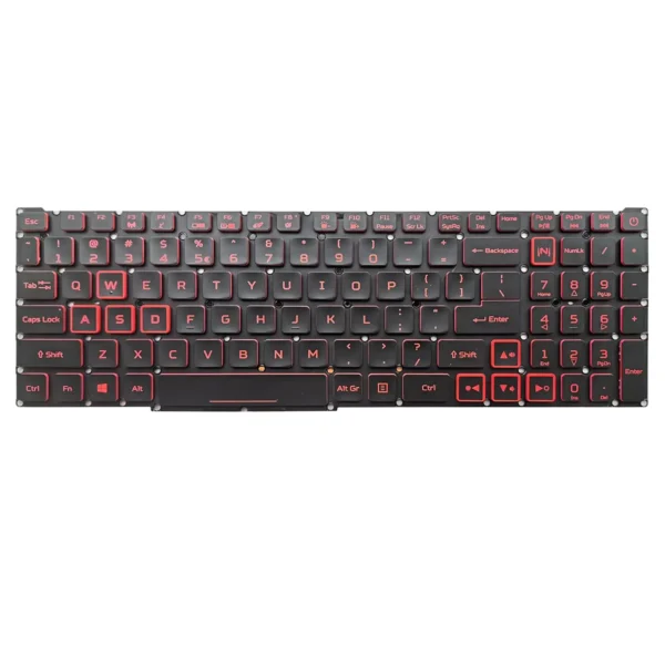 Keyboard Acer Nitro 5 AN515-55 US Red Without Frame & With Backlit